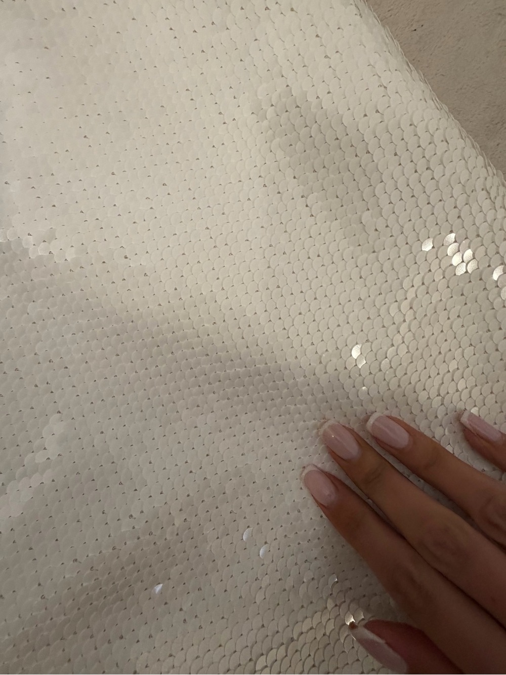 Abercrombie & Fitch White Sequin Slip Dress - Picture 6 of 9